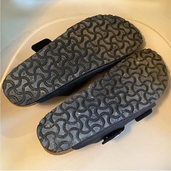 NIB Birkenstock black Sandals with Silver Buckles - Picture 2 of 2